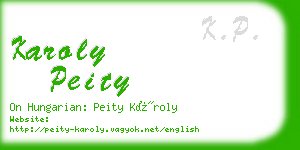 karoly peity business card